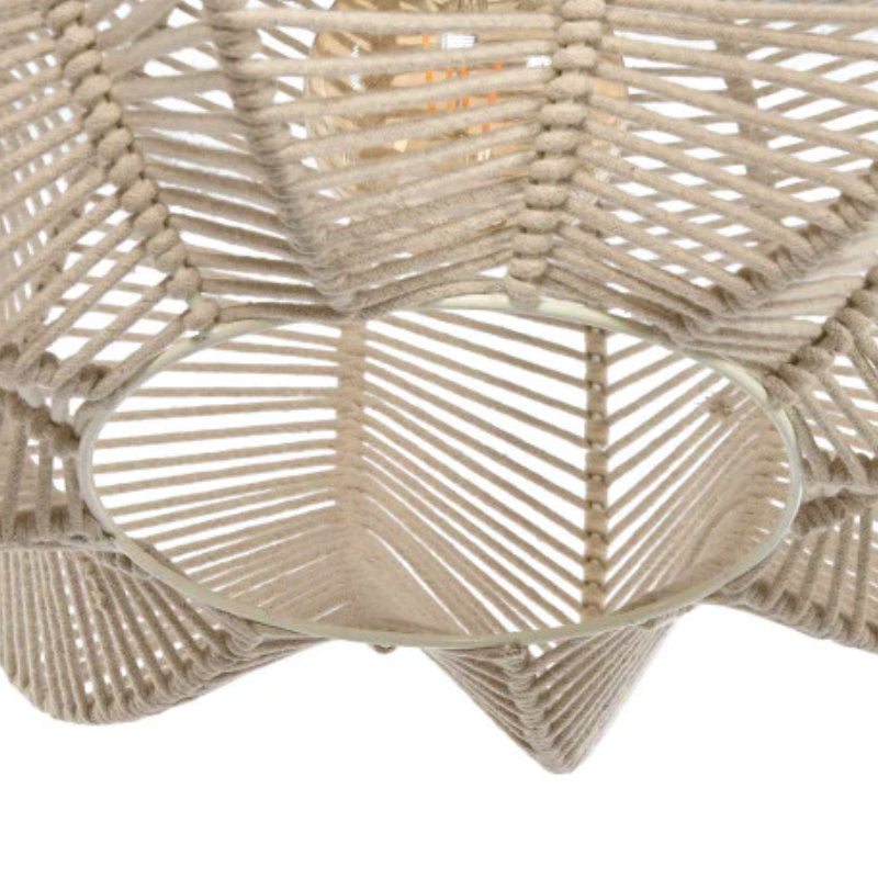 Lampadario intrecciato in cotone