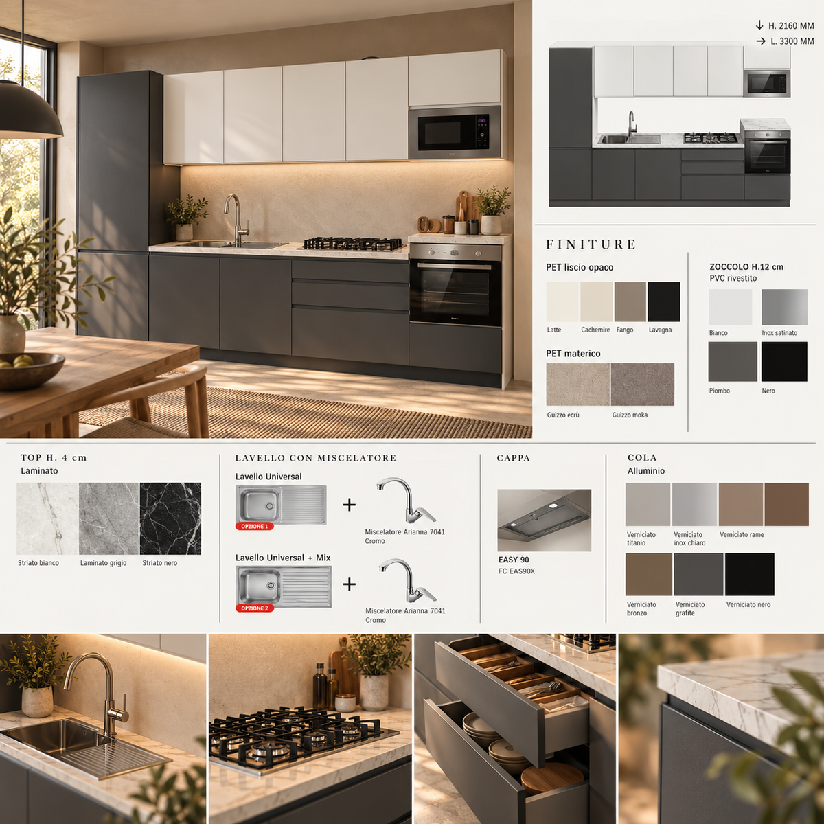 Cucina Faro Select 330 cm