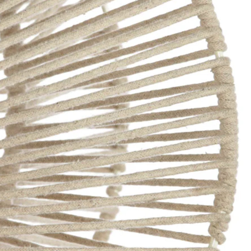 Lampadario in cotone dettaglio finitura