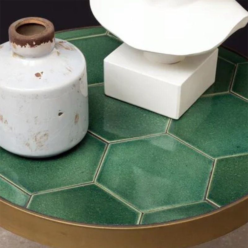 Tavolino verde Lisbona dettaglio casa composizione