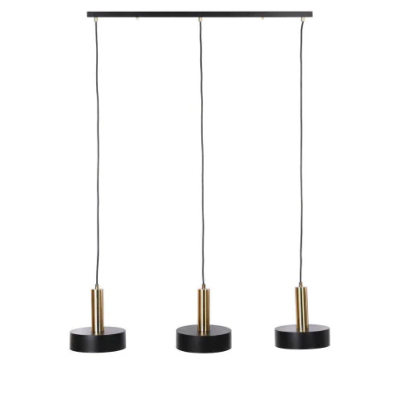Lampadario nero e oro