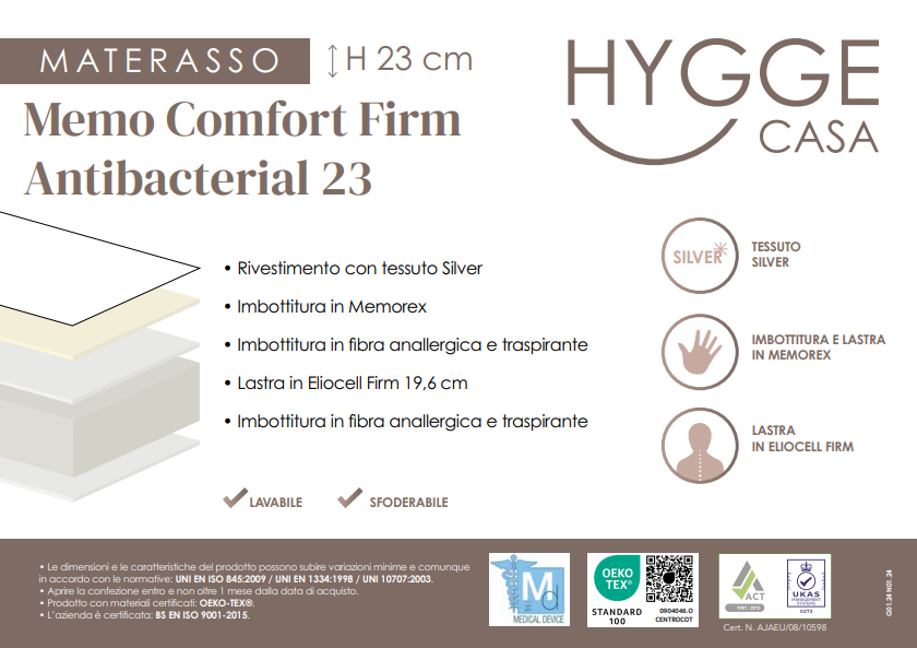 Memo Comfort Firm Antibacterial H.23 (eliocel-antibatterico)