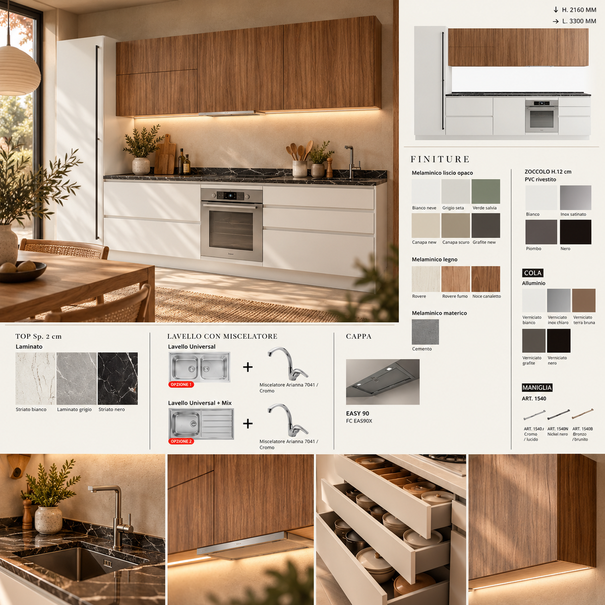 Cucina Cometa Select 330 cm